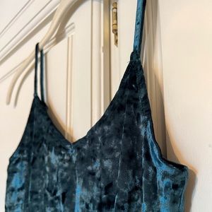 Hollister crushed velvet cobalt blue tank top XS